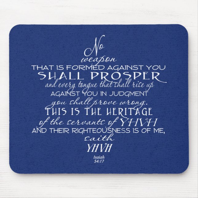 No Weapon Star von David Blue Mousepad (Vorne)