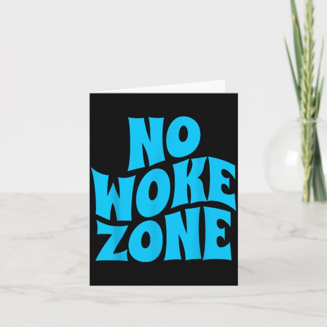 No Wokes Here, Funny Republican , Conservative Vot Karte (Vorderseite)