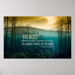No Worries inspirational poster print