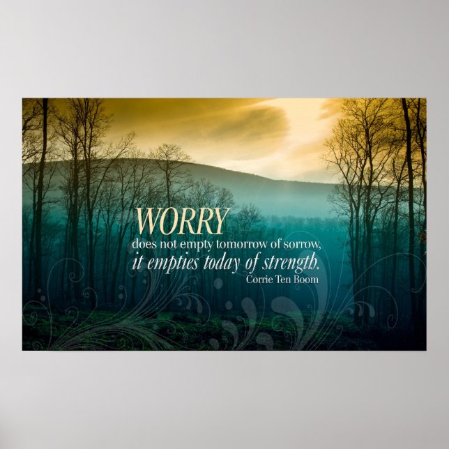 No Worries inspirational poster print (Vorne)