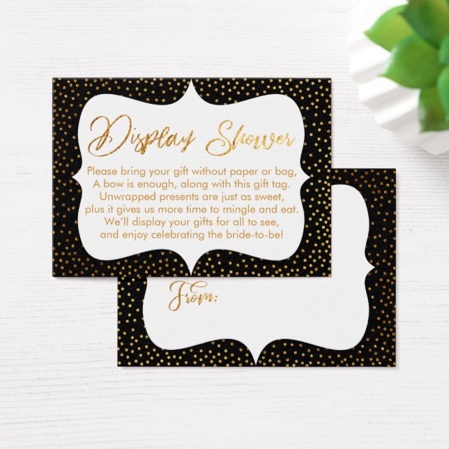 No Wrap Brautparty Gold Confetti & Black Card (Schreibtisch)