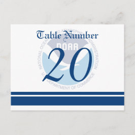 NOAA Wedding Table Nimber Postcard Postkarte