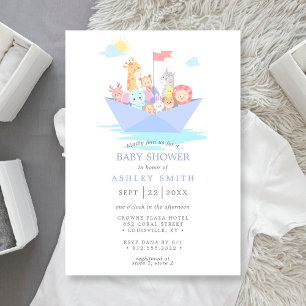 Noachs Arche Süße Tier Boot Baby Shower Einladung