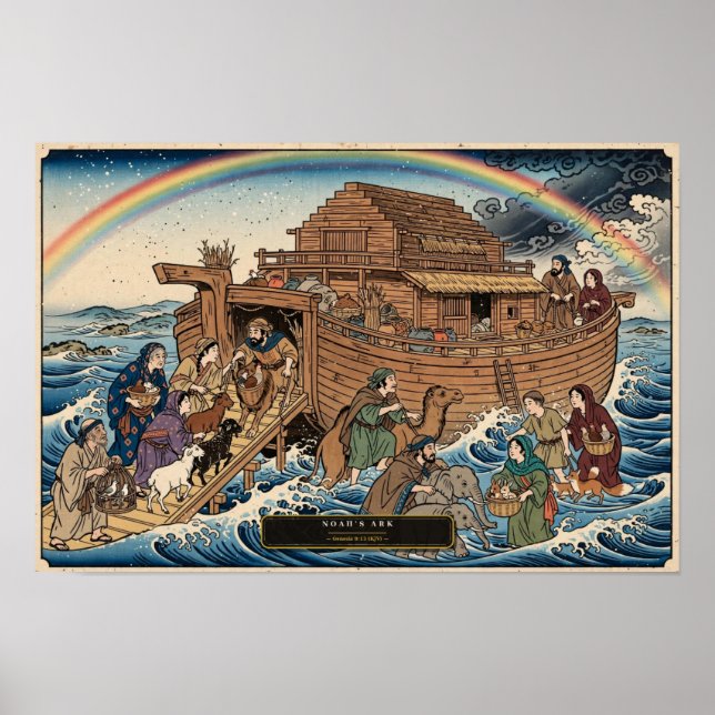 Noachs Arche — Ukiyo-e Poster (Vorne)
