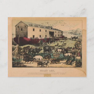 Noachs Arche von Currier & Ives (1868-78) Postkarte