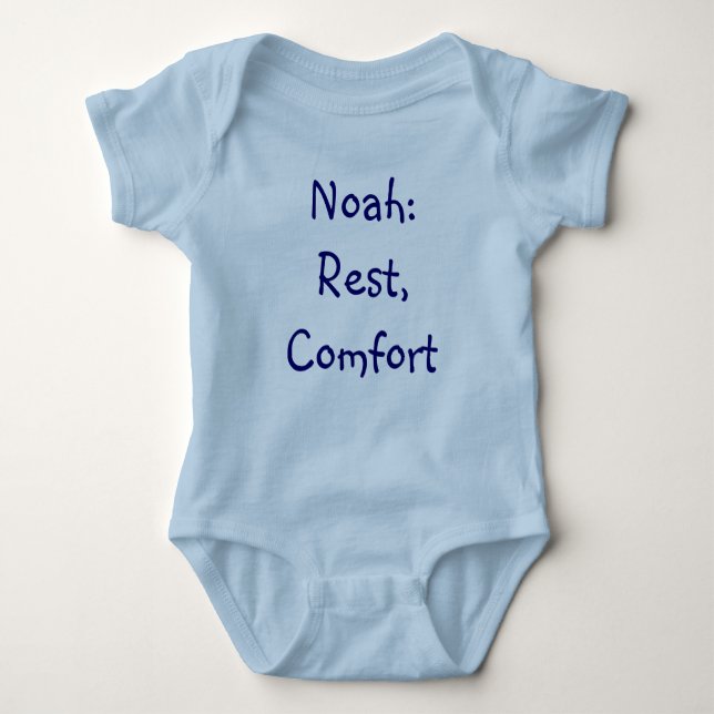Noah Baby Name Bedeutung Bodysuit Baby Strampler (Vorderseite)