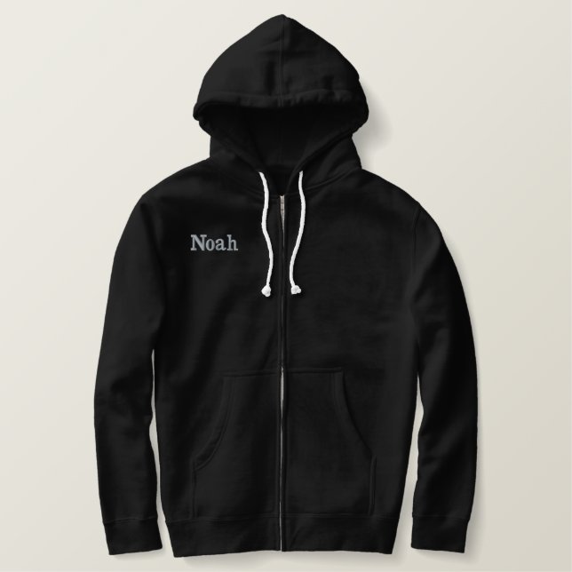 Noah bestickte Männer Name, Bestickter Hoodie (Design vorne)