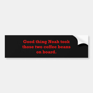 Noah Coffee Beans Autoaufkleber