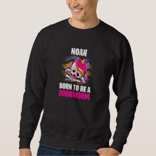 Noah Geboren, ein Personalisierter Buchwürmer zu s Sweatshirt