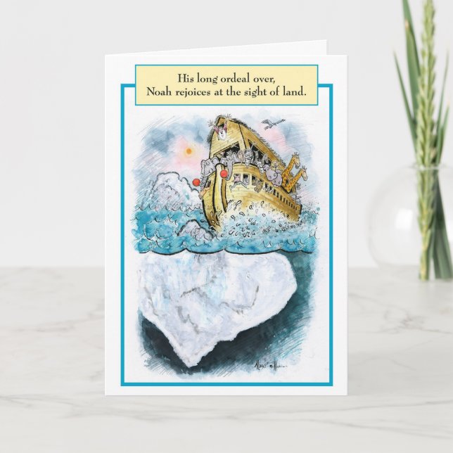 Noah Iceberg Biblical Birthday Card Karte (Vorderseite)