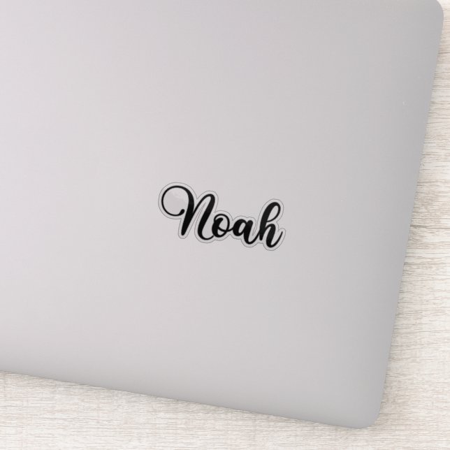 Noah Name - Handgeschriebene Kalligrafie Aufkleber (Detail)