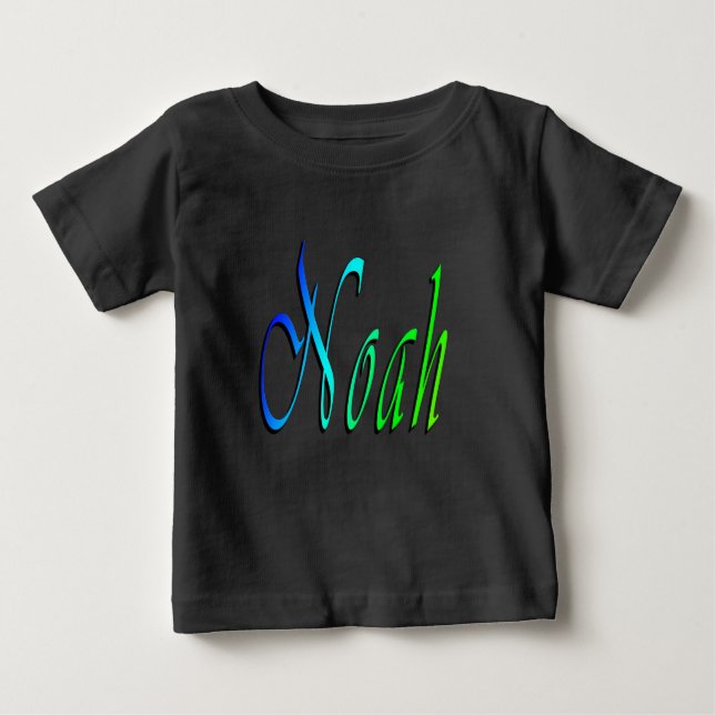 Noah, Name, Logo, Black T - Shirt des Babys (Vorderseite)