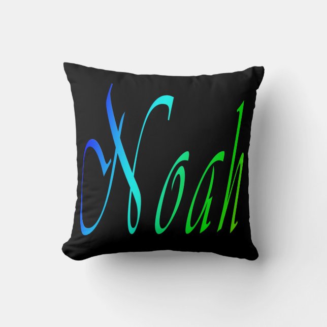 Noah, Name, Logo, Schwarzes Kissen (Vorderseite)