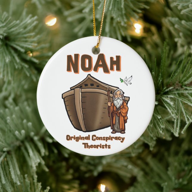 Noah Original Conspiracy Theorist Christlicher Spa Keramik Ornament (Baum)