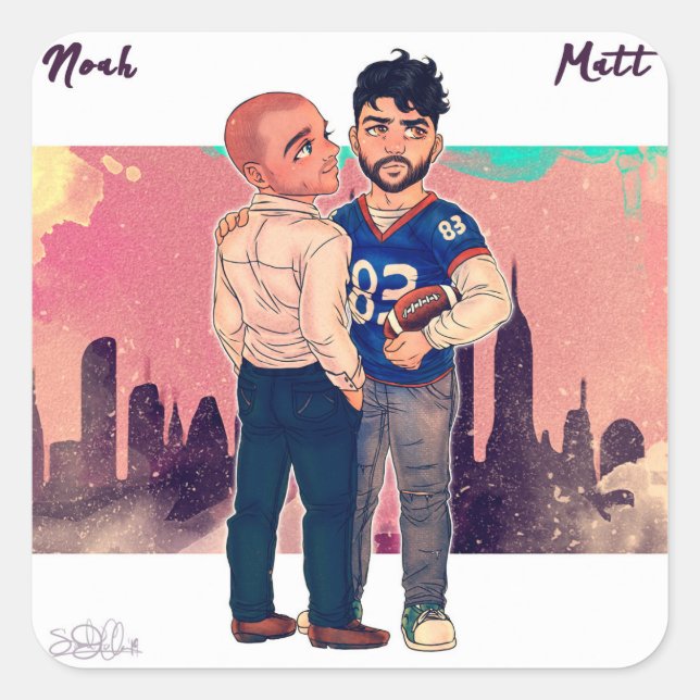 Noah und Matt Sticker (Vorderseite)