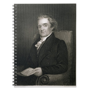 Noah Webster (1758-1843) graviert von Frederick W. Notizblock