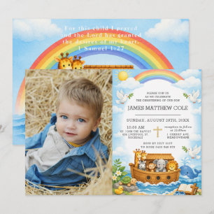 Noahs Arche Bibel Geschichte Taufe Einsegnung Foto Einladung