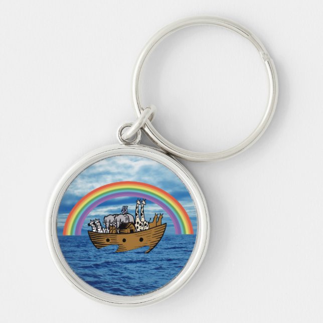 Noahs Arche - Gottes Regenbogenbund Schlüsselanhänger (Vorne)