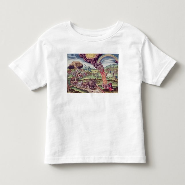 Noahs Arche, Illustration von 'kurzem Narratio Kleinkind T-shirt (Vorderseite)