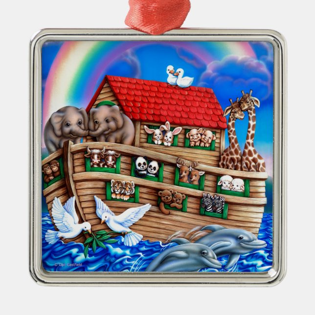 Noahs Arche Ornament Aus Metall (Vorne)