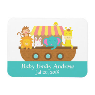 Noahs Arche, süße Tiere, Babydusche Gastgeschenk Magnet