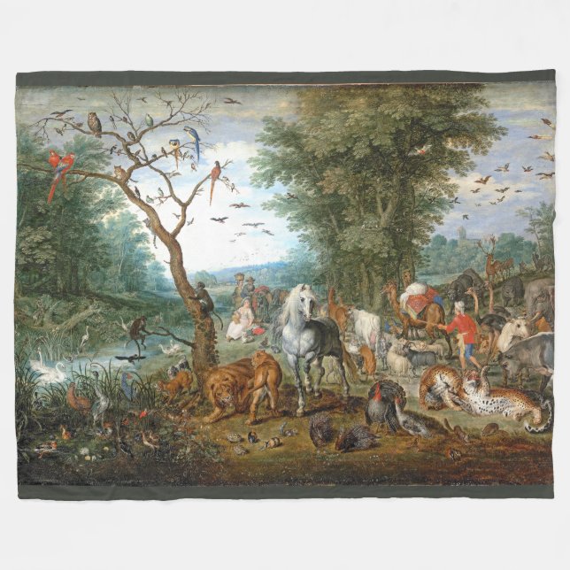 Noahs" Arche-Tier-Vogel-Tier-Fleece-Decke Fleecedecke (Vorderseite (Horizontal))