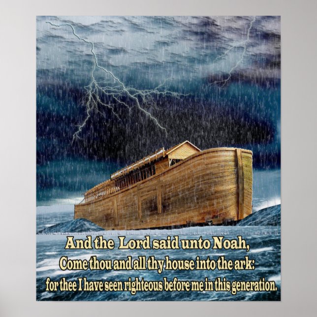 Noah's Arche und Gebet Poster (Vorne)