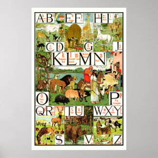 Noahs ark Alphabet ABC Plakate für Klassenräume