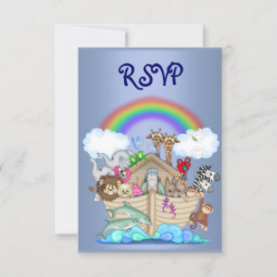 NOAHS ARK ANIMAL UAWG BLUE EINLADUNG