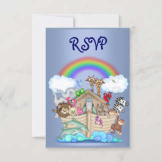 NOAHS ARK ANIMAL UAWG BLUE EINLADUNG