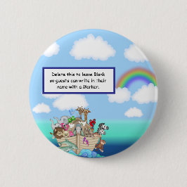 Noah's Ark Baby Shower Name Tag Taste Button