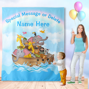 Noah's Ark Backdrop, Noah's Ark Party Dekorationen Wandteppich