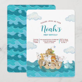 Noah's Ark Birthday Einladung. Einladung