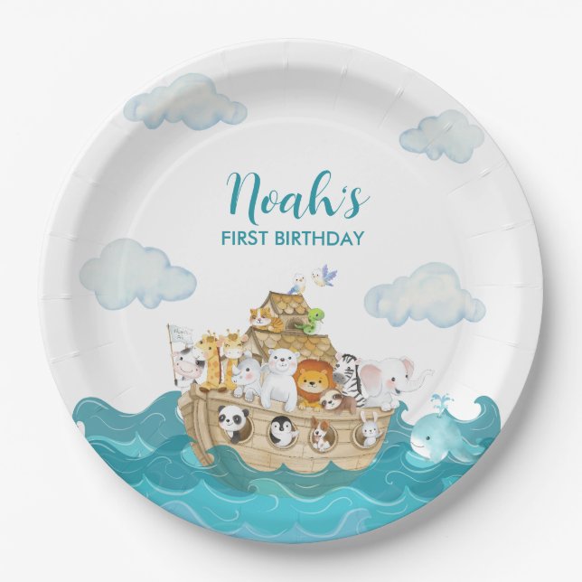 Noah's Ark Birthday Paper Teller (Vorderseite)