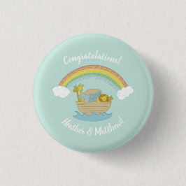 Noah's Ark Boho Baby Shower Button
