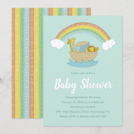 Noah's Ark Boho Baby Shower Einladung