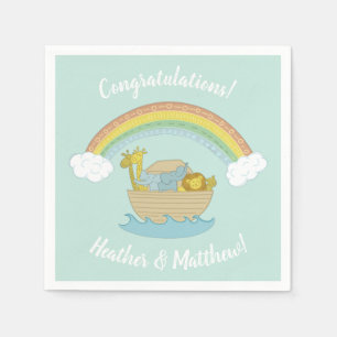 Noah's Ark Boho Baby Shower Serviette