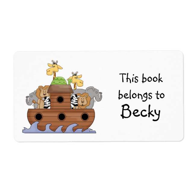 Noah's Ark Book Plate Sticker (Vorne)