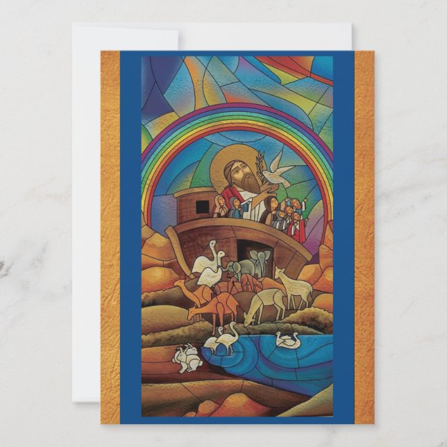 Noah's Ark Buntglas sieht flach aus Save The Date (Vorderseite)