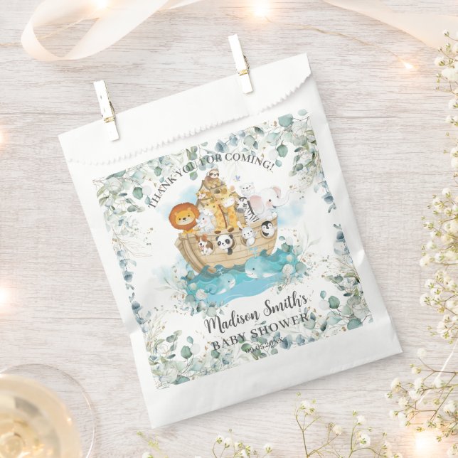 Noah's Ark Greenery Gender Neutral Baby Dusche Geschenktütchen (Ausgeschnitten)