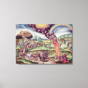 Noah's Ark, Illustration von 'Brevis Narratio' Leinwanddruck