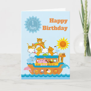 Noah's Ark individualisierbares Alter Geburtstag Karte