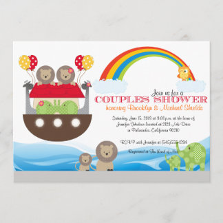 Noah's Ark Invitation - Paare Babydusche Einladung