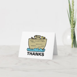 Noah's Ark Niedliche Christliche Babydusche Dankeskarte