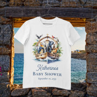 Noah's Ark Niedlicher Tiere Blue Boy Baby Shower