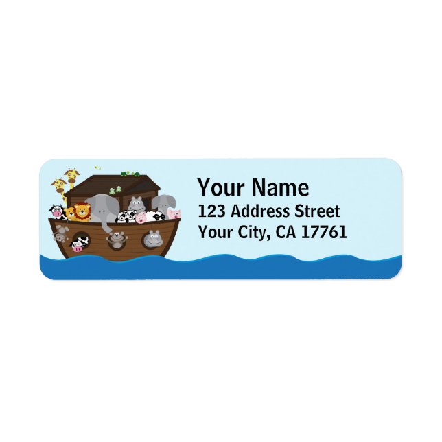Noah's Ark Ocean Address Labels (Vorne)