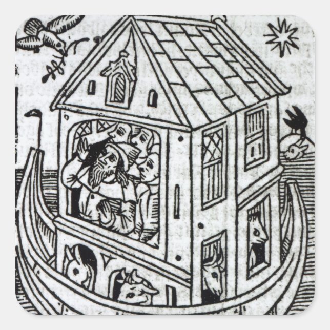 Noah's Ark Quadratischer Aufkleber (Vorderseite)