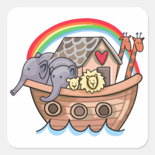 Noah's Ark Quadratischer Aufkleber