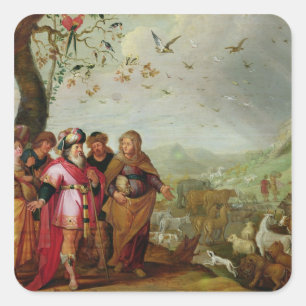 Noah's Ark Quadratischer Aufkleber