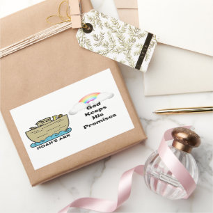 Noahs Ark Rainbow Gottes Versprechen Rechteckiger Aufkleber